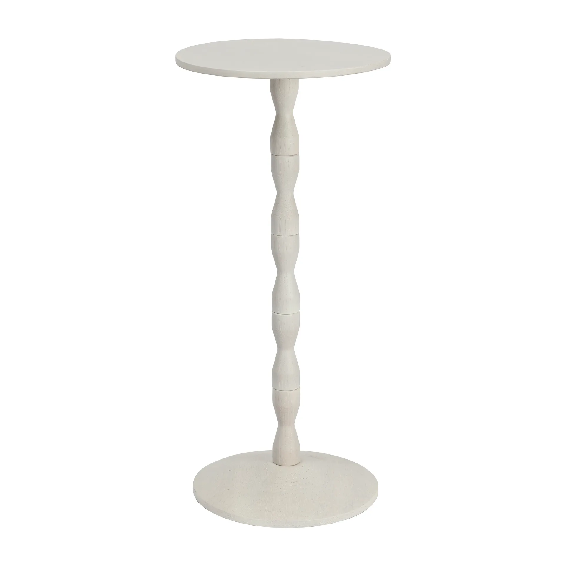 Pedestal bord Ø31x67,5 cm, Stained white grey Design House Stockholm