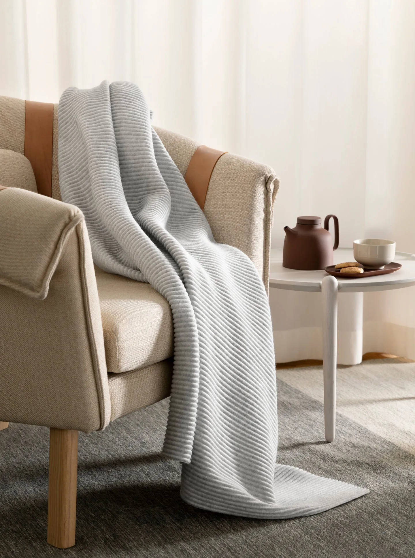 Pleece plaid 140x170 cm, Lysegrå Design House Stockholm