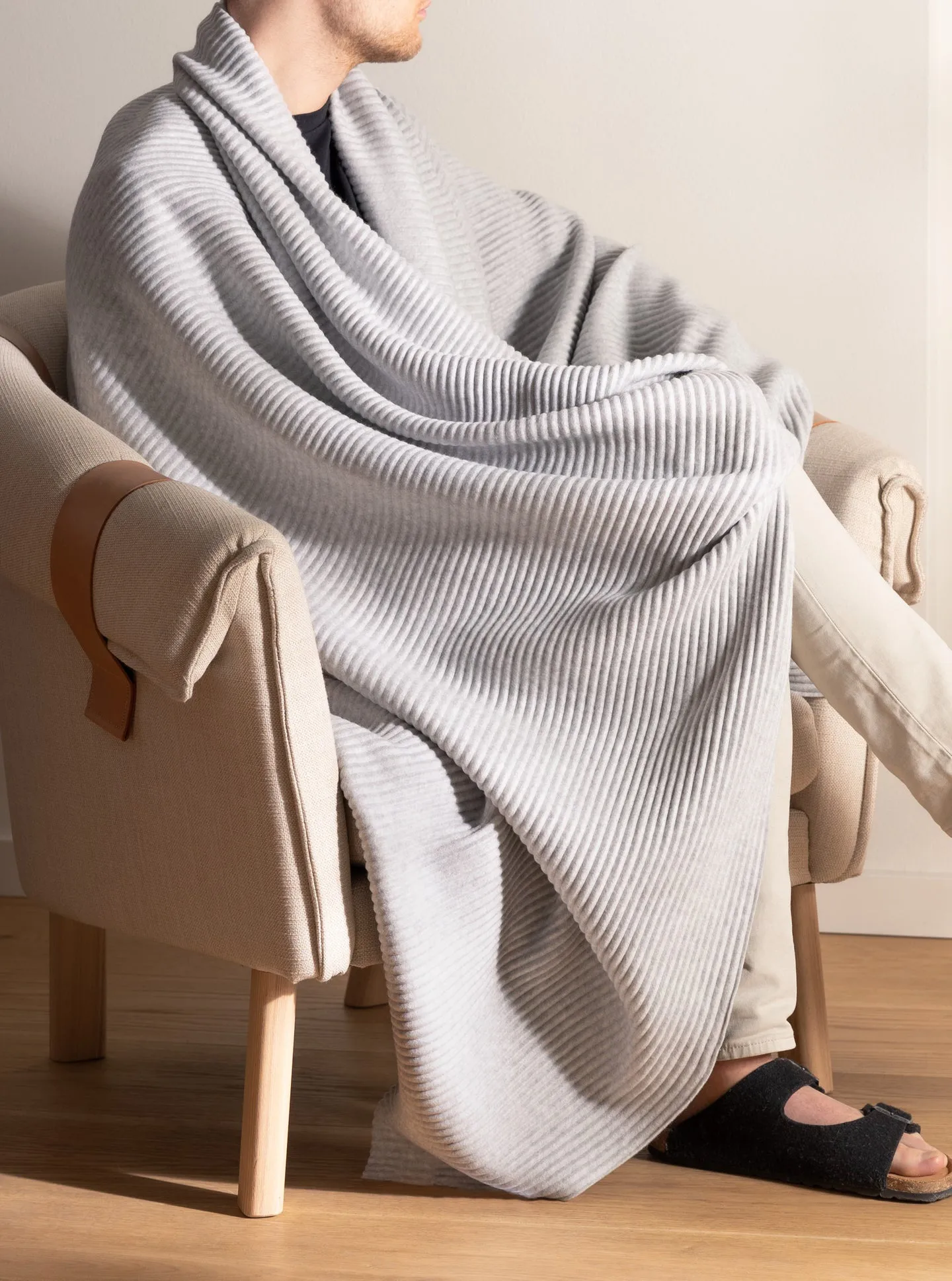 Pleece plaid 140x170 cm, Lysegrå Design House Stockholm