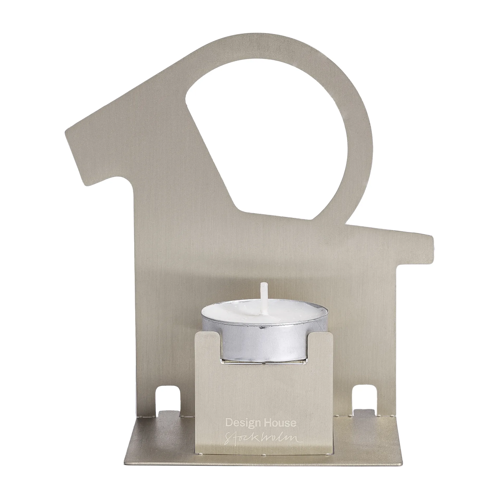Pop-up fyrfadsholder julebuk, Rustfrit stål Design House Stockholm
