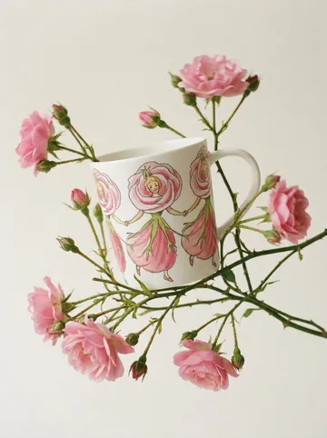 Rose krus med hank - 40 cl - Design House Stockholm