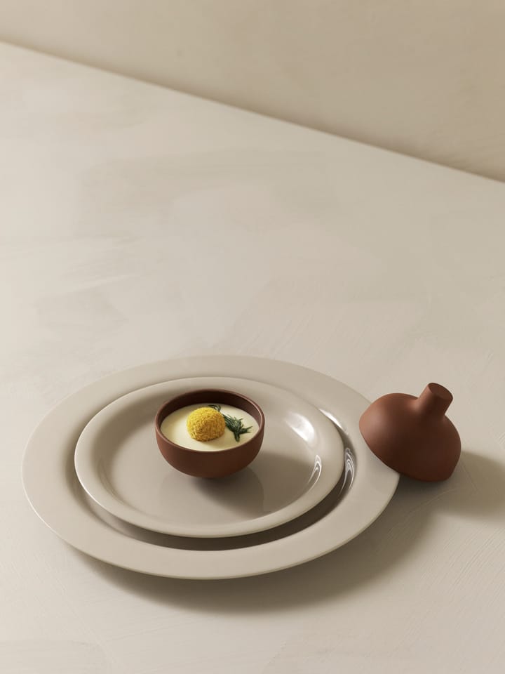 Sand skål med låg S Ø8,2 cm, Red clay Design House Stockholm