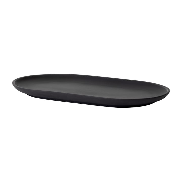 Sand tallerken oval 12,5x20 cm - Black clay - Design House Stockholm