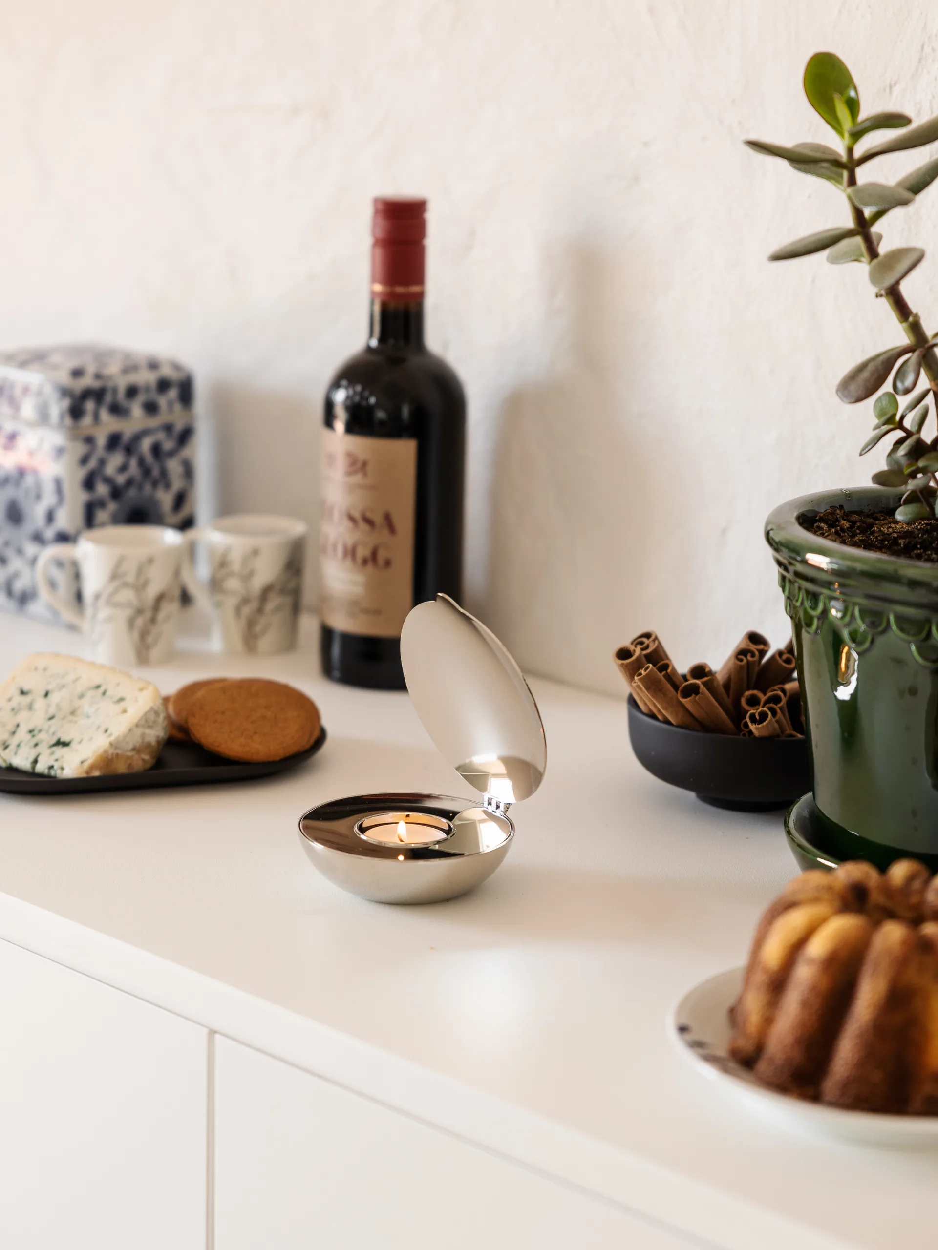 Shell lysestage, nikcel Design House Stockholm