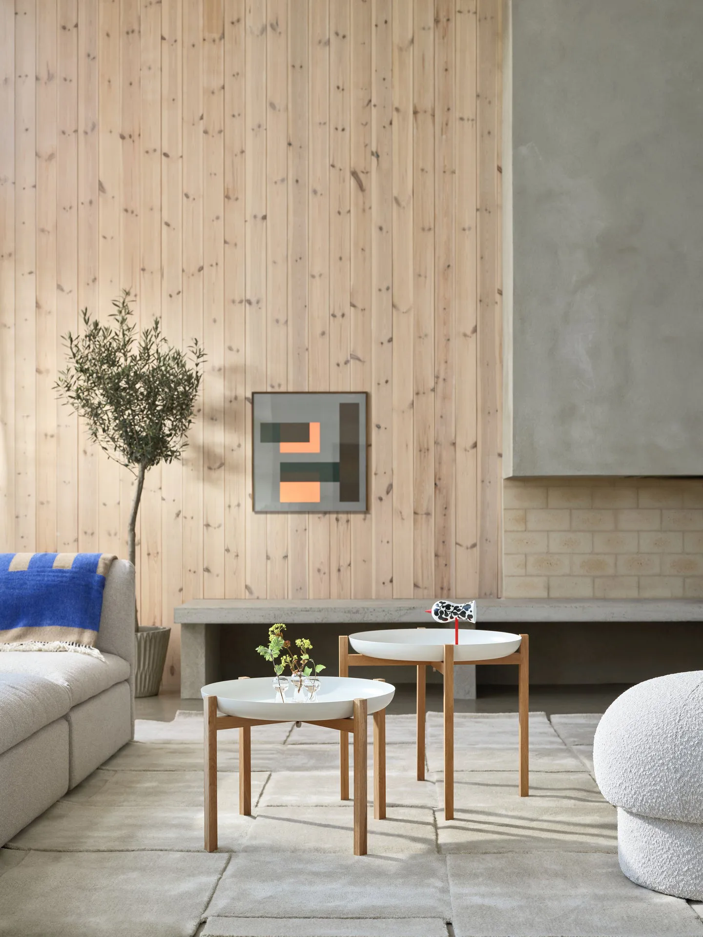 Tablo Table Set sidebord, High White Design House Stockholm