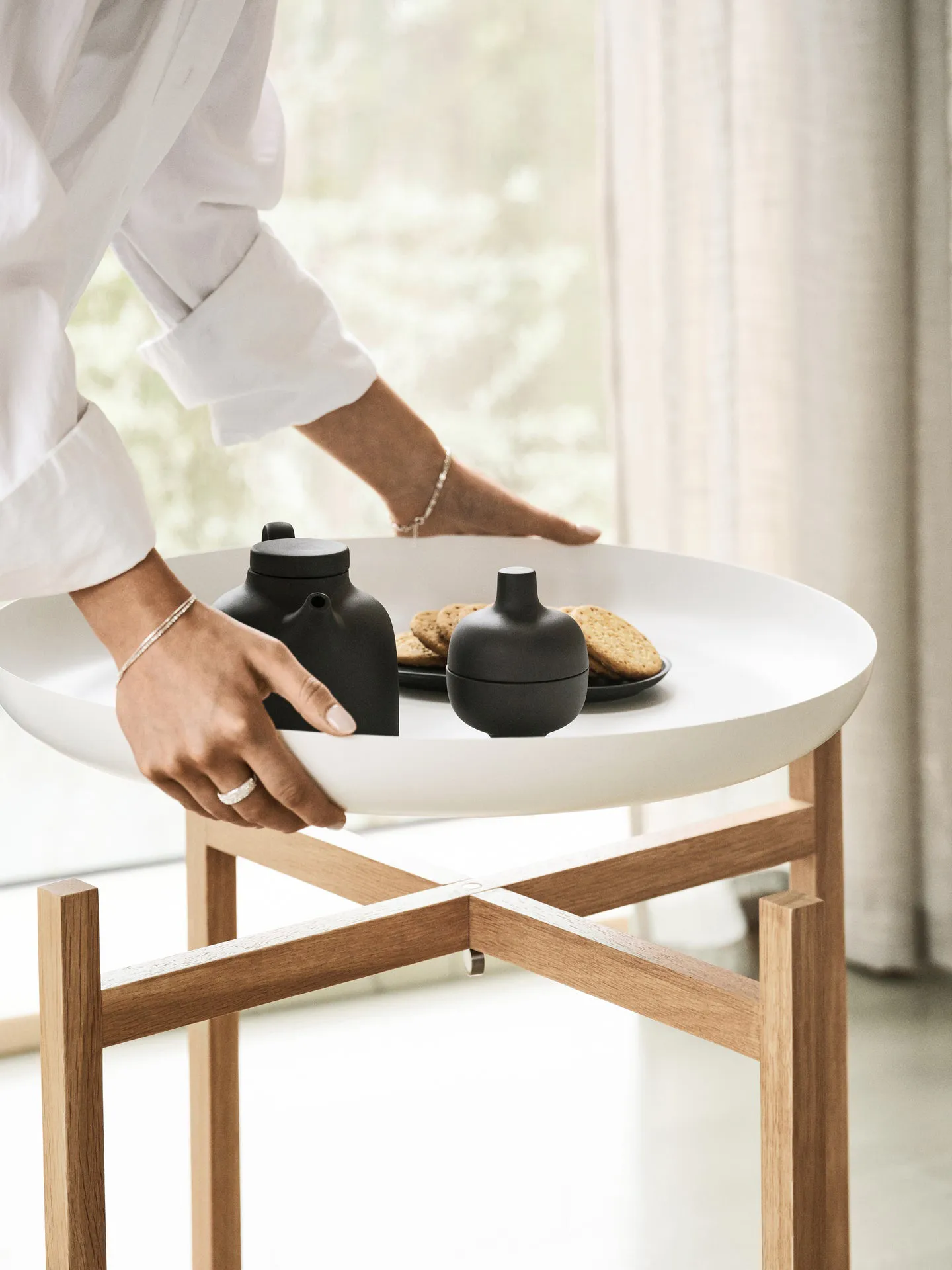 Tablo Table Set sidebord, Low White Design House Stockholm