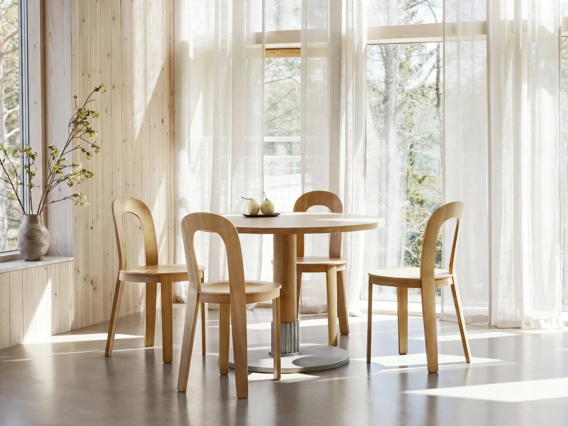 Tock Table spisebord, Mørk eg, Ø110x76 cm Design House Stockholm