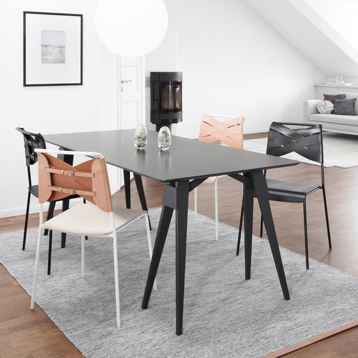 Torso stol, eg, naturfarvet læder, ben i krom Design House Stockholm