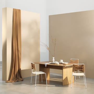 Torso stol - eg, naturfarvet læder, ben i krom - Design House Stockholm