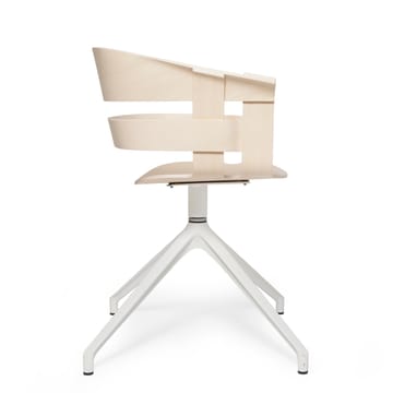 Wick Chair kontorstol - asketræ-hvide metalben - Design House Stockholm