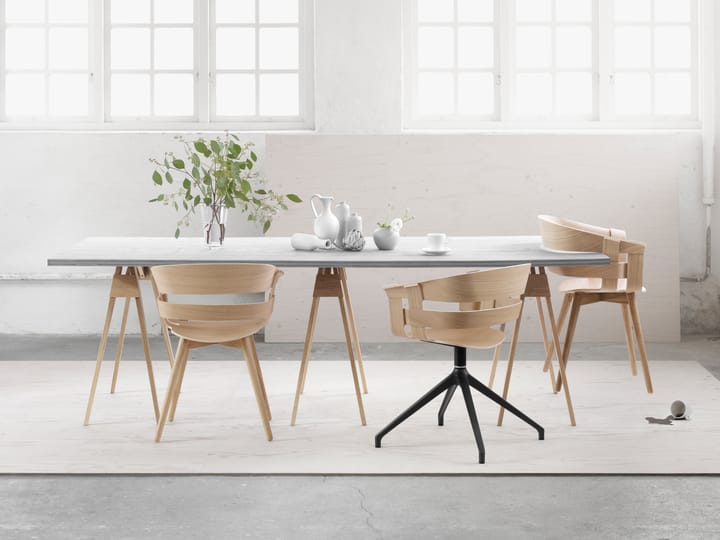 Wick Chair kontorstol - eg-grå metalben - Design House Stockholm