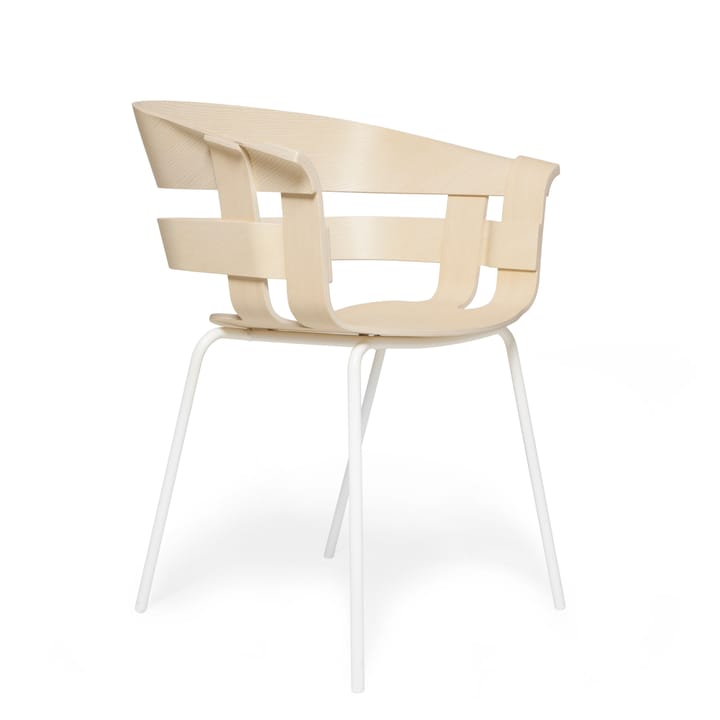 Wick Chair stol - asketræ-hvide metalben - Design House Stockholm