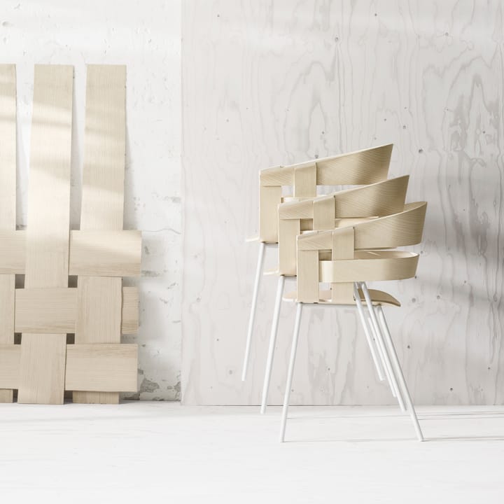 Wick Chair stol - asketræ-hvide metalben - Design House Stockholm