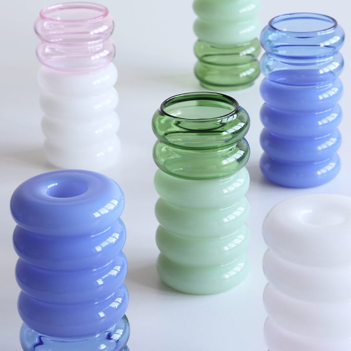 Bubble 2-i-1 vase og lysestage 13,5 cm, Blue Design Letters