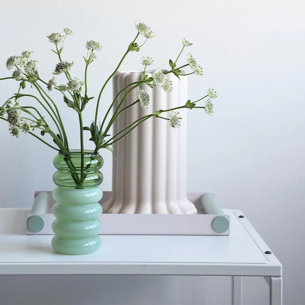 Bubble 2-i-1 vase og lysestage 13,5 cm, Green Design Letters