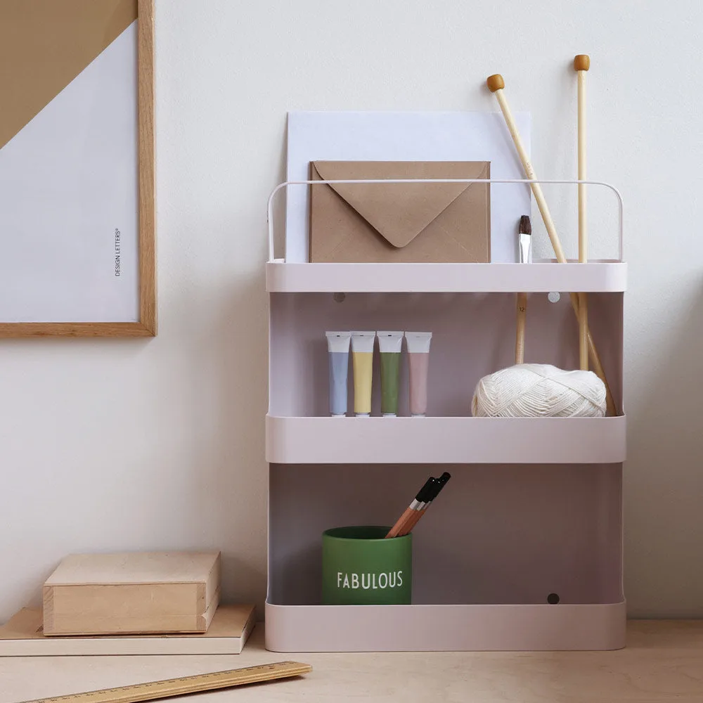 Camping, bærbar multi hylde, Beige-pink Design Letters