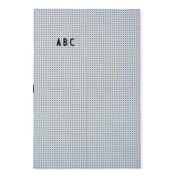 Design Letters bogstavtavle A3 - lysegrå - Design Letters