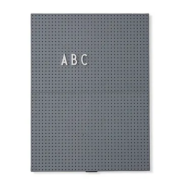 Design Letters bogstavtavle A4 - mørkegrå - Design Letters