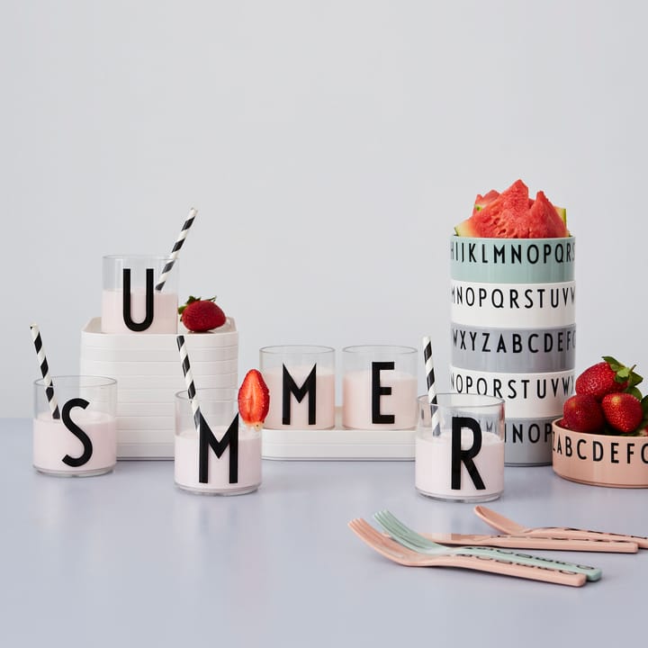 Design Letters børnebestik melamin, Nude Design Letters