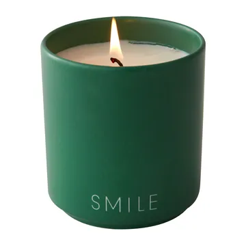 Design Letters duftlys Ø8 cm - Smile, grass green - Design Letters