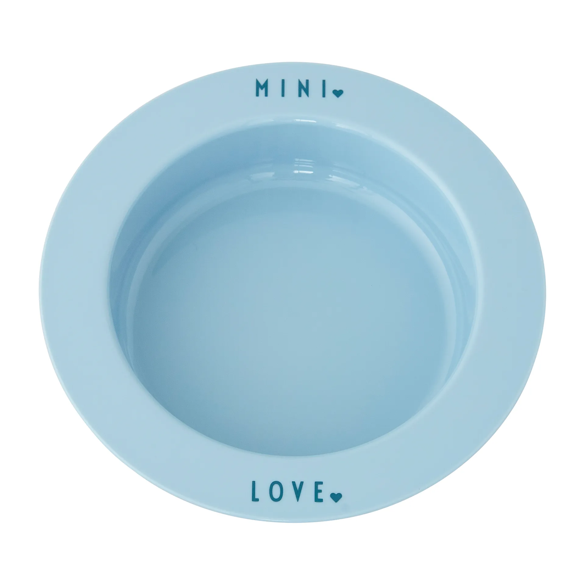 Design Letters dyb tallerken favorit mini, Light blue/Love Design Letters