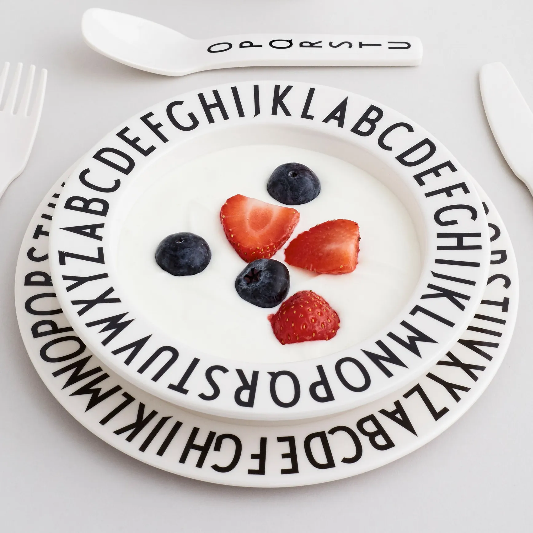 Design Letters Eat & Learn Premium gavesæt, Grøn/Hvid Design Letters