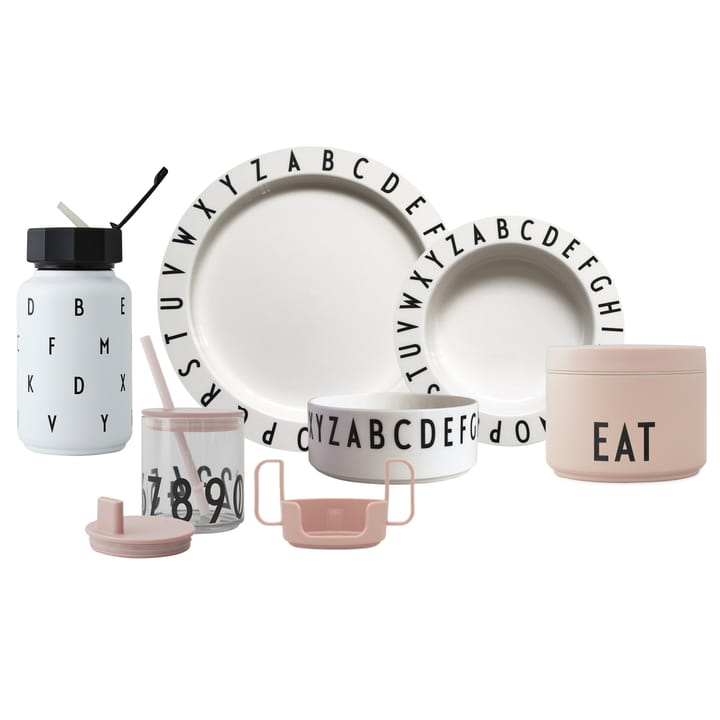 Design Letters Eat & Learn Premium gavesæt, Nude/Hvid Design Letters