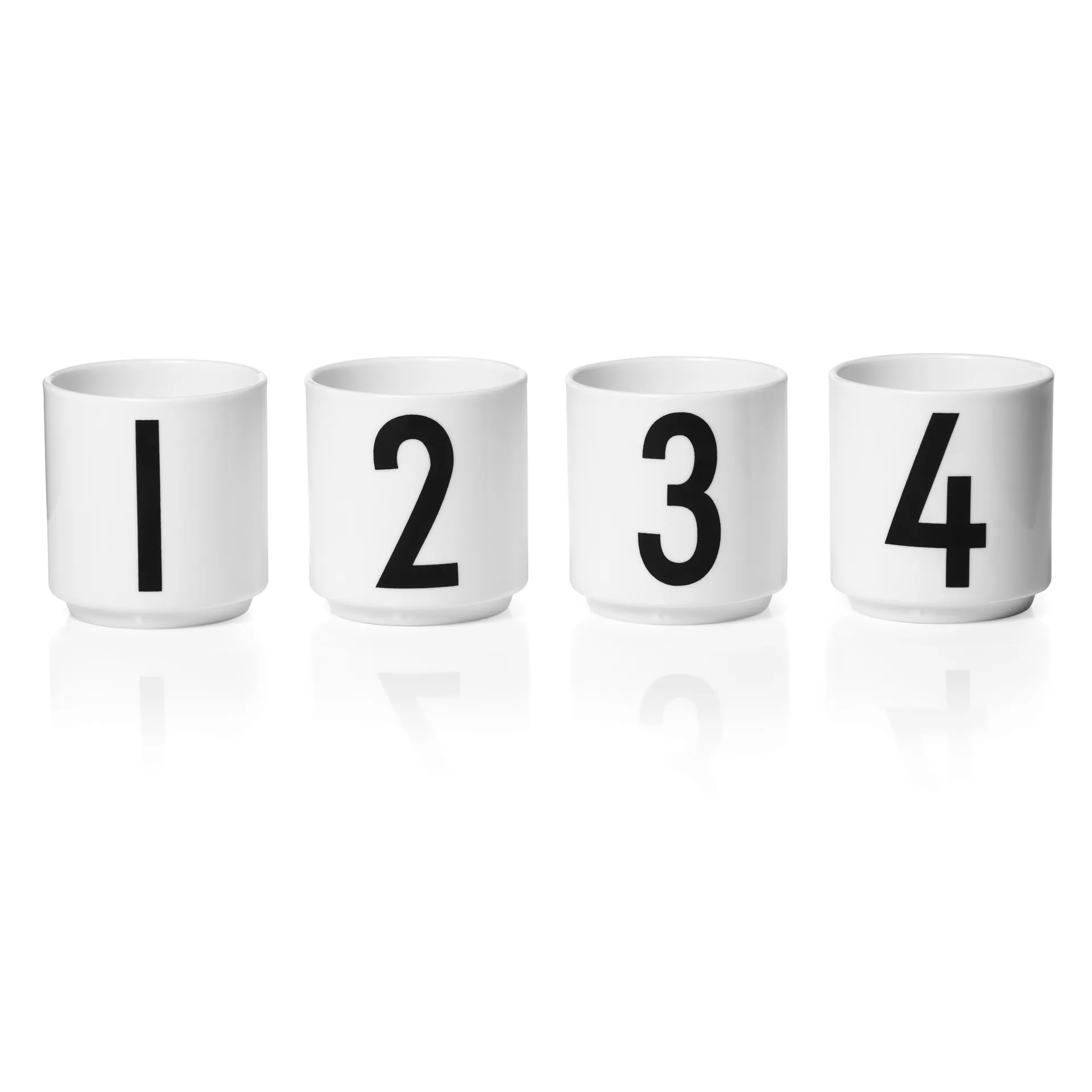 Design Letters espressokop 4 stk, White Design Letters