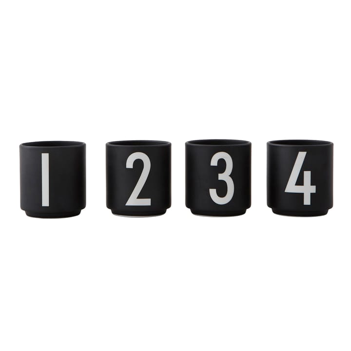 Design Letters espressokopper 4-pak sort - Black - Design Letters