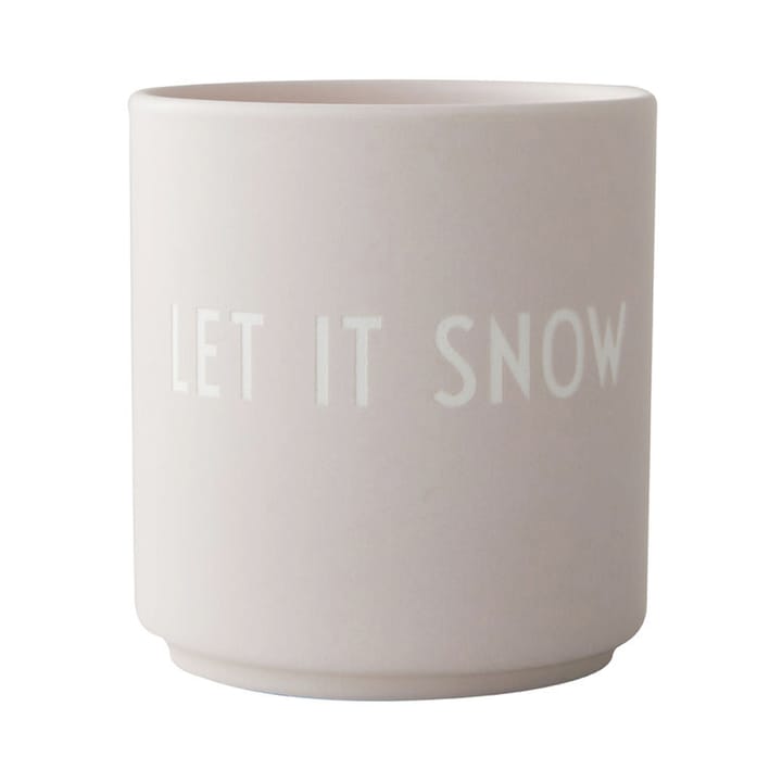 Design Letters favoritkop 25 cl - Let it snow-pastel beige - Design Letters