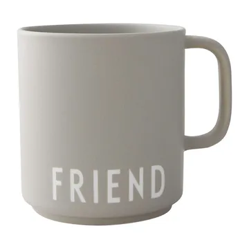 Design Letters favoritkop med hank 25 cl - Friend/Grey - Design Letters