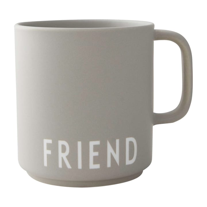 Design Letters favoritkop med hank 25 cl - Friend/Grey - Design Letters