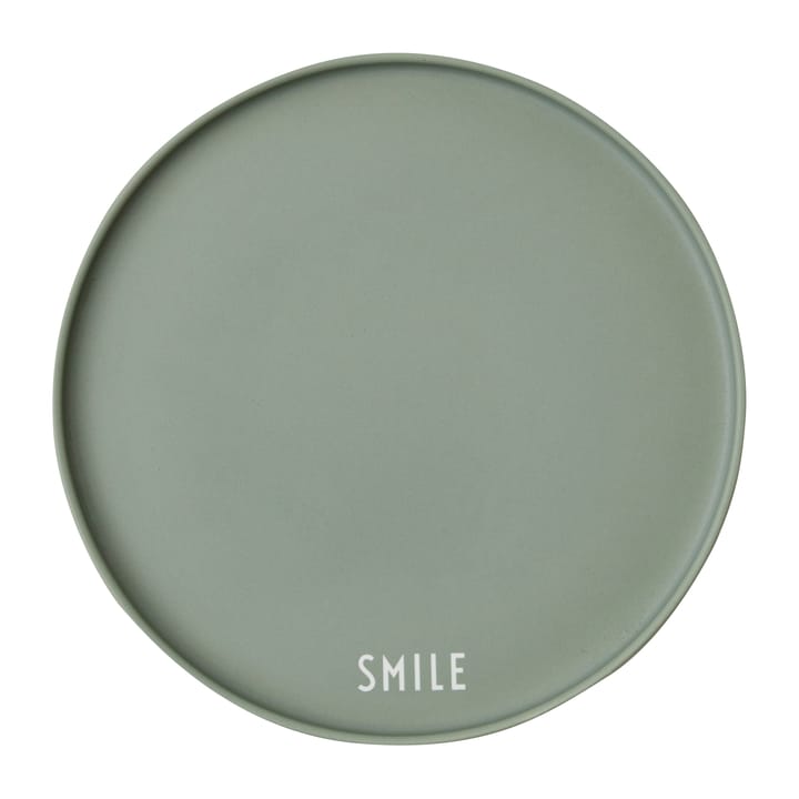 Design Letters favorittallerken Ø22 cm - Smile/Green - Design Letters