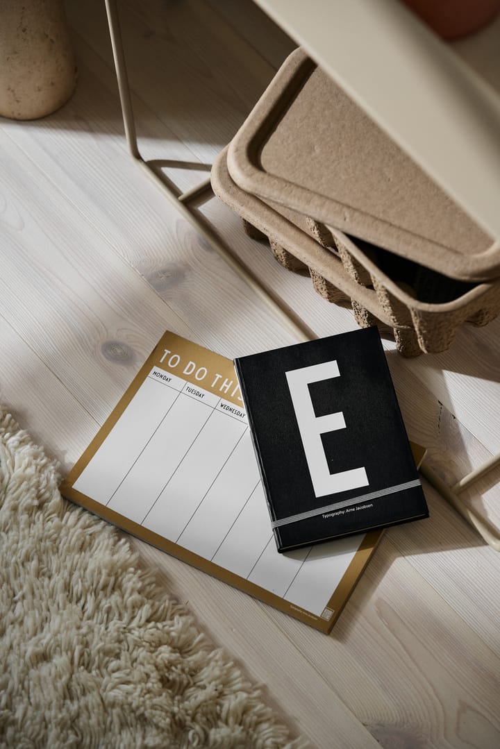 Design Letters personlig notesbog, E Design Letters