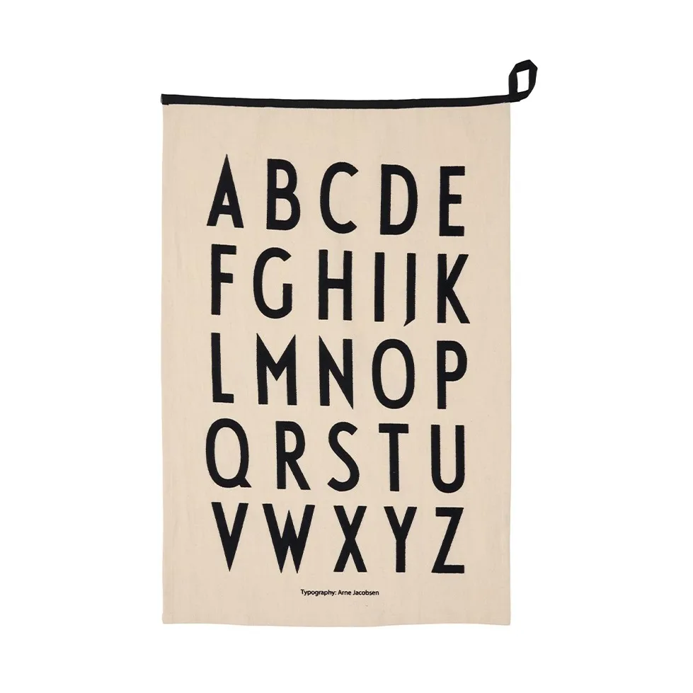 Design Letters Premium classic viskestykke 50x70cm, ABC-sort Design Letters