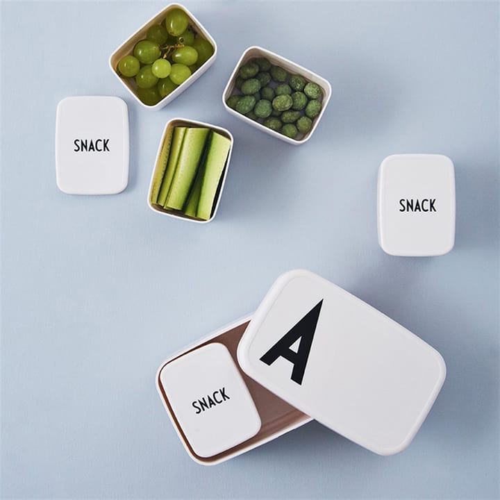 Design Letters snack box til madkasse - hvid - Design Letters