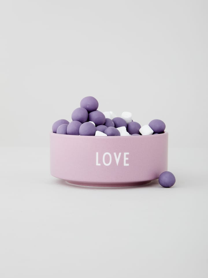 Design Letters snackskål Ø12 cm, Love/Lavender Design Letters