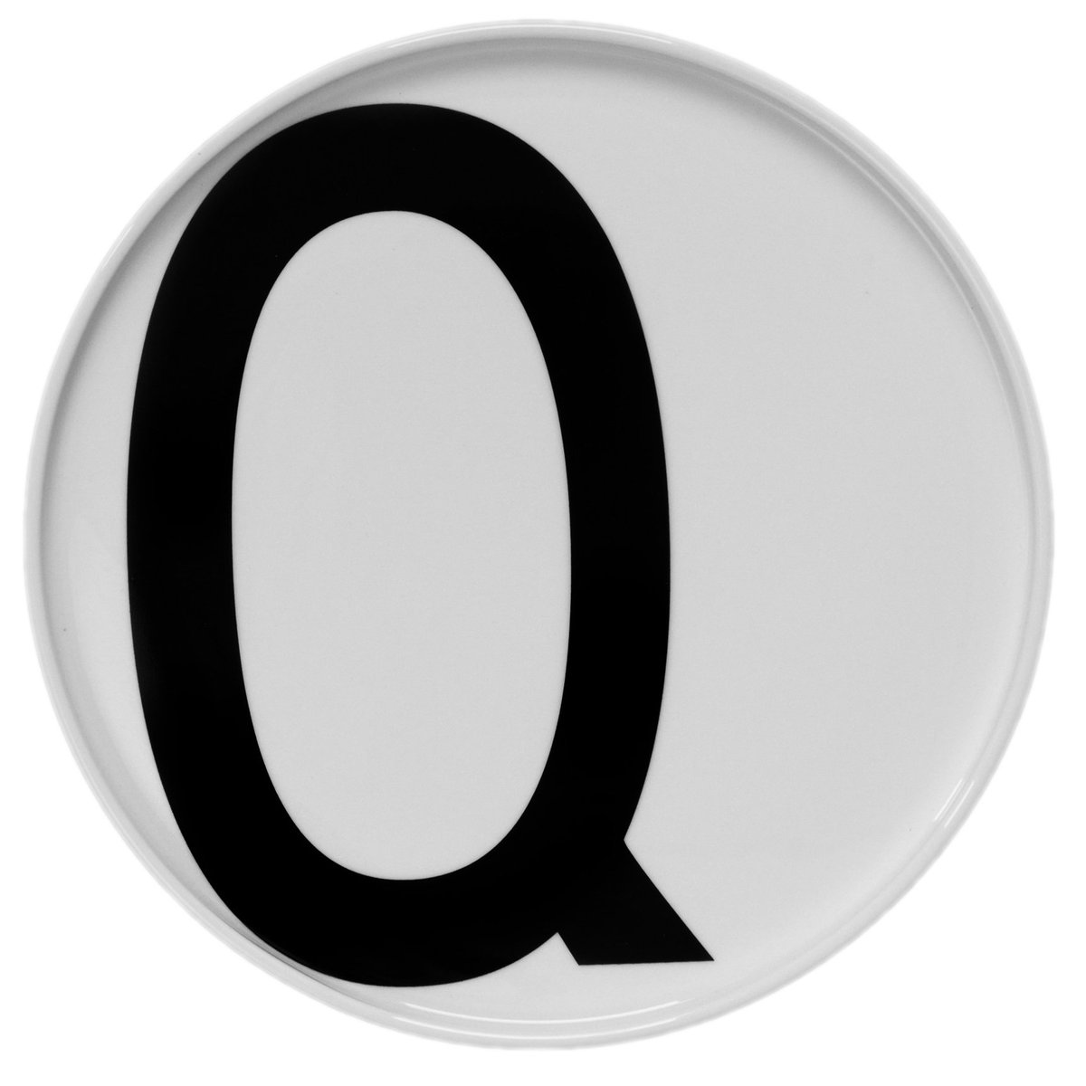 Design Letters tallerken Q | Skandinavisk Design | Assietter | Hvid