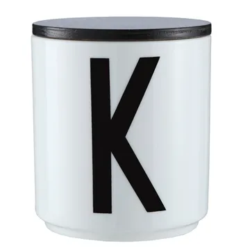 Design Letters trælåg til kop - sort - Design Letters