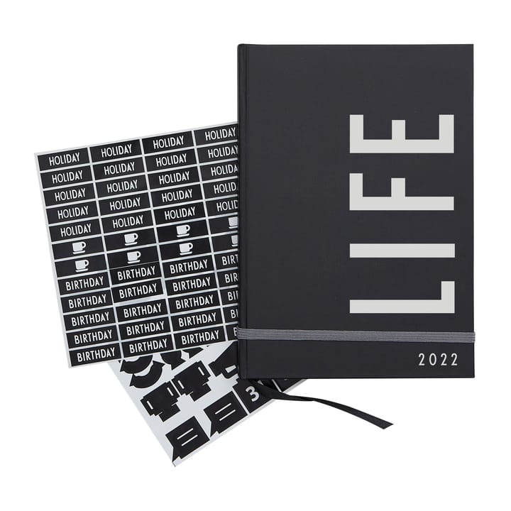 Design Letters vægkalender 2022 - Black - Design Letters