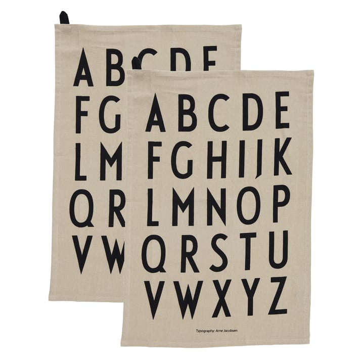 Design Letters viskestykke 40x60 cm pakke med to styk - Beige - Design Letters