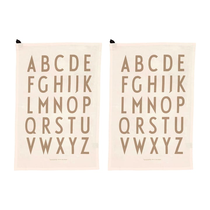 Design Letters viskestykke 40x60 cm pakke med to styk - Offwhite - Design Letters