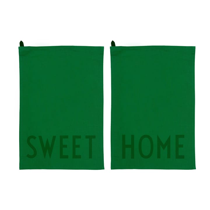 Design Letters viskestykke favorit 2 dele - Sweet/Home/Green - Design Letters