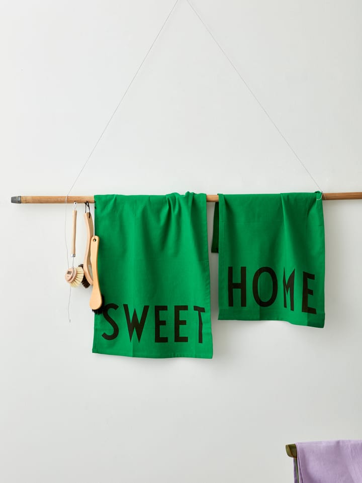 Design Letters viskestykke favorit 2 dele - Sweet/Home/Green - Design Letters