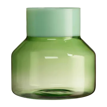 Generous vase large Ø16,5 cm - Milky green/Green - Design Letters