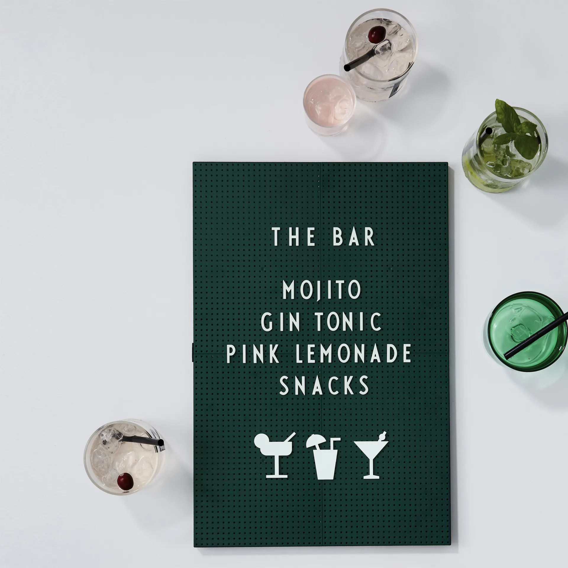 Party icons til opslagstavle 20 dele, sort Design Letters