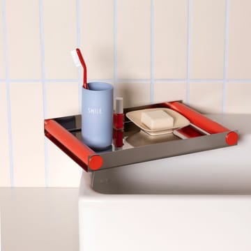 Ray tray disco bakke 20,5x30 cm - Red coral,-rustfrit stål - Design Letters