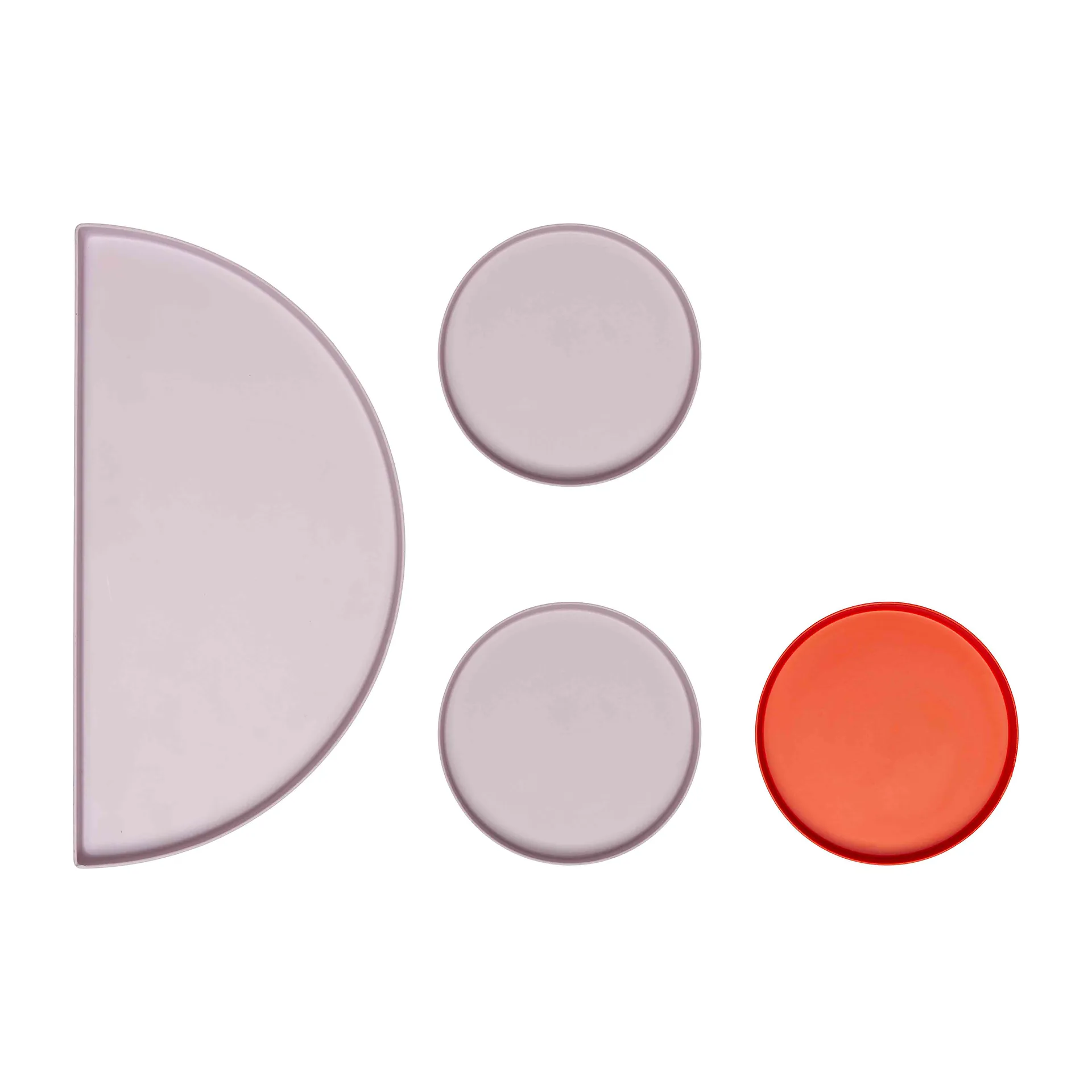 Treasure Trays bakke 4-pak, Lavender/Terracotta Design Letters