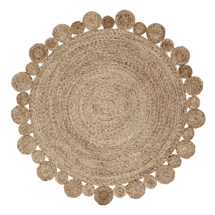 Circle jutetæppe naturgrå - 150 cm - Dixie