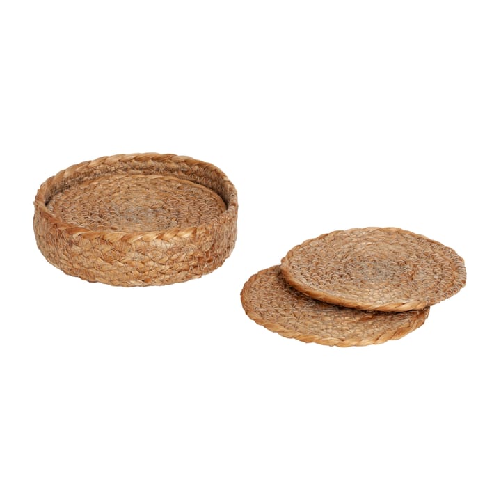 Elin coasters Ø10,5 cm 6-pak - Natur - Dixie